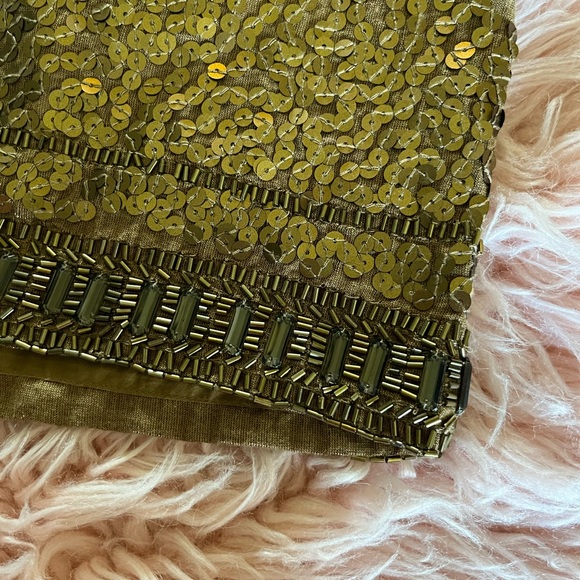 Jennifer Lopez Gold Beaded & Sequin Skirt Size 10 NEW - Picture 3 of 11